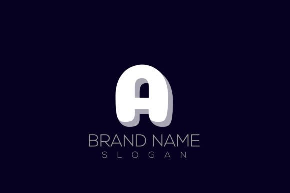 3D A Logo Vector: Modern Letter A Design