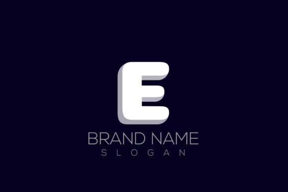 3D E Logo Vector: Modern Branding and Design