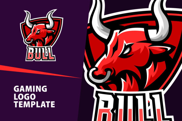 Bull Mascot Gaming Logo Design