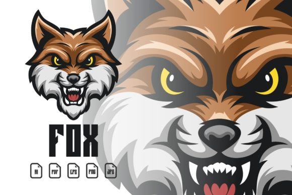 Creative Fox Mascot Logo Template for Dynamic Design Projects