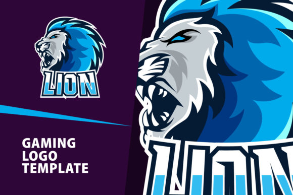 Lion Mascot Gaming Logo Design