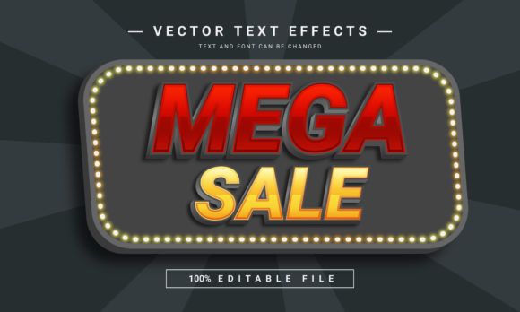 Mega Sale Editable Text Effect: 3D Design Made Simple