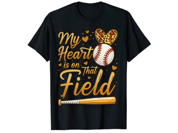 My Heart is on That Field T-Shirt Design