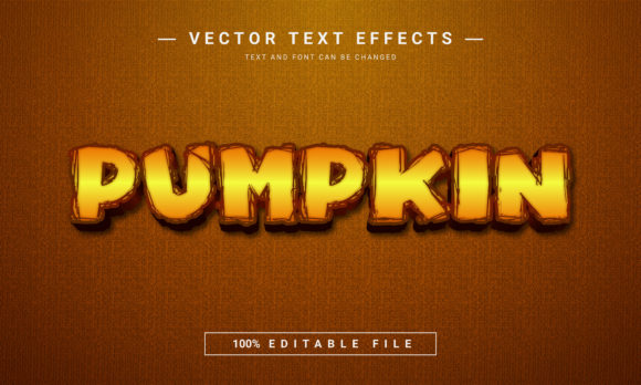 Pumpkin Editable Text Effect: 3D Design for Any Project