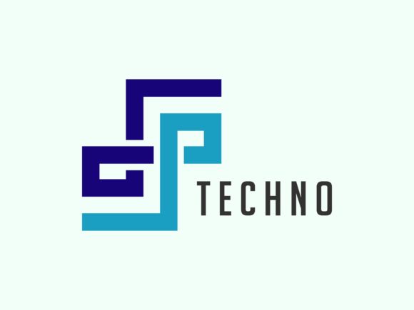 Technology Logo in Square Style: Modern Typeface for Branding