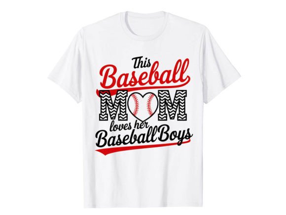 This Baseball Mom Loves T-Shirt Design