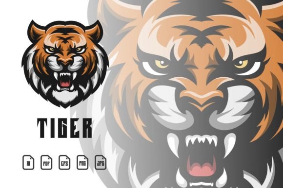 Tiger Mascot Logo Illustrator: Fierce Branding Template