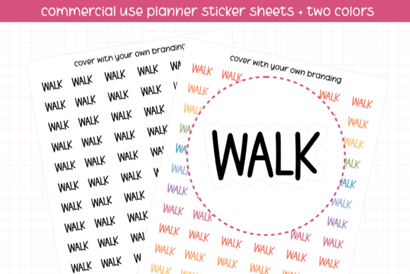 Walk Planner Stickers: A Fresh Design Asset for Your Projects